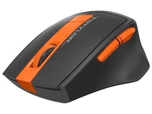 Мышь беспроводная A4 Fstyler FG30 серый/оранжевый оптическая (2000dpi) беспроводная USB (6but) (Быт)